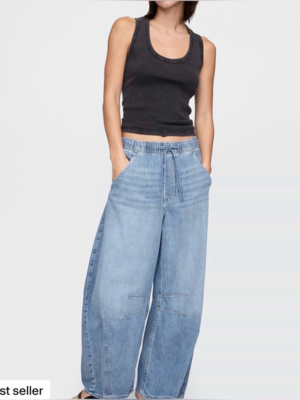 Gap Ultra Soft wide leg Horseshoe barrel jeans M